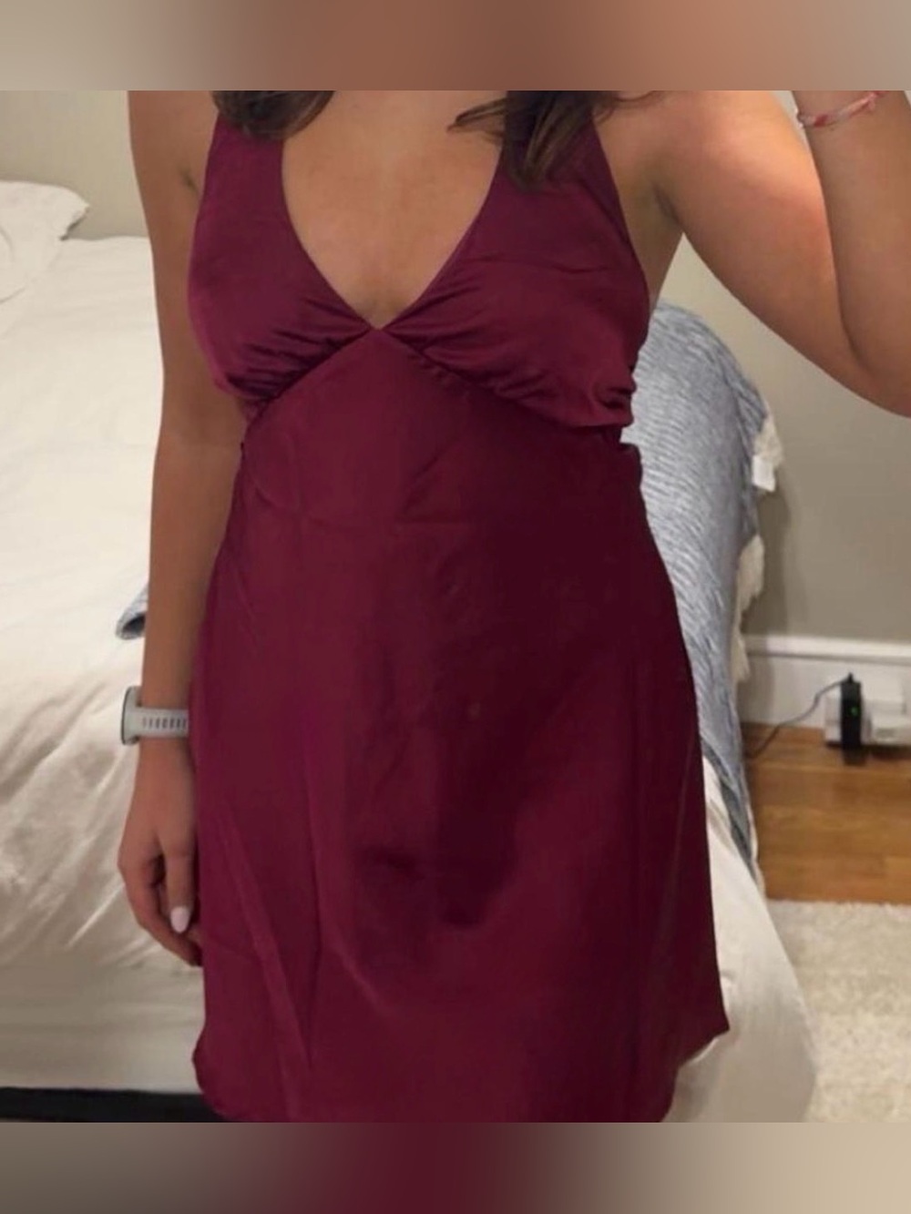 Peppermayo Silk Halter Tie Mini Dress - Picture 2 of 4